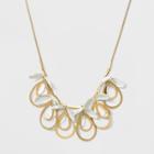 Frontal Open Teardrop And Petal Necklace - A New Day White