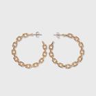 Gold Frozen Chain Hoop Earrings - A New Day Gold