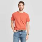 Men's Standard Fit Slub Pocket Crew Neck T-shirt - Goodfellow & Co Rust S, Men's, Size: