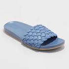 Women's Polly Woven Slide Sandals - Universal Thread Blue