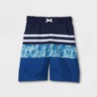 Boys' Striped Colorblock Swim Trunks - Cat & Jack Blue