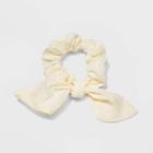 Cotton Woven Fabric Twister With Twist Front Knot Hair Elastics - Universal Thread Ivory, Women's