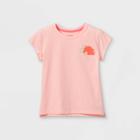 Girls' Embroidered Short Sleeve T-shirt - Cat & Jack Powder Pink
