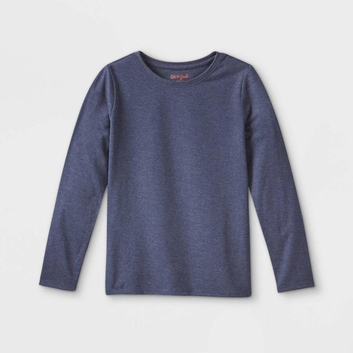 Girls' Long Sleeve T-shirt - Cat & Jack Heather Gray