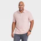 Men's Tall Standard Fit Short Sleeve Collared Polo Shirt - Goodfellow & Co Pink