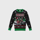 Well Worn Boys' Christmas Cats Leigher Pullover Sweater - Black