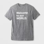 Shinsung Tongsang Men's Short Sleeve Welcome To Our World Graphic T-shirt - Gray
