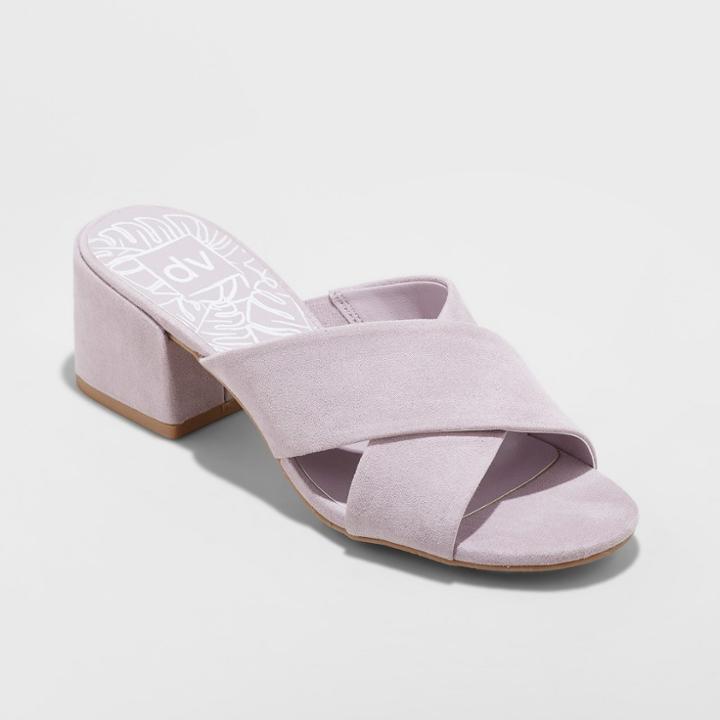 Women's Dv Ashli Crossband Heeled Mules - Lilac (purple)