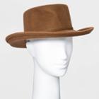 Women's Felt Boater Hat - Universal Thread Taupe, Brown