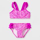 Target Malibu Dream Girl Girls' Tiger Dot Bikini Set - Pink 14,