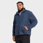 Men's Big & Tall Sherpa Fleece Jacket - All In Motion Navy