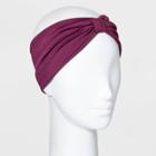 Women's Fleece Lined Jersey Headband - All In Motion Burgundy, Red