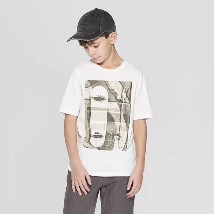 Boys' Short Sleeve Graphic T-shirt - Art Class Cream