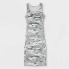 Camo Print Sleeveless T-shirt Maternity Dress - Isabel Maternity By Ingrid & Isabel Pale Gray