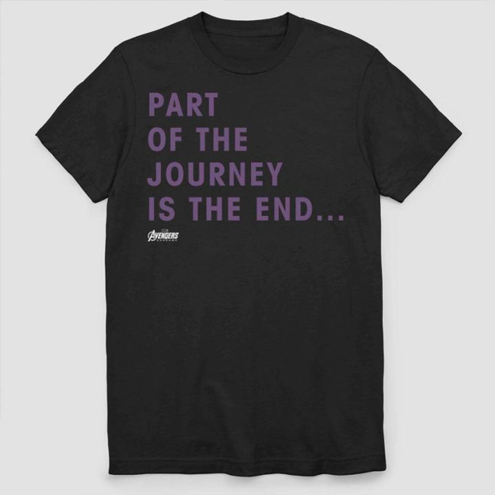 Men's Marvel Big & Tall Avengers Endgame Movie Quote Short Sleeve Graphic T-shirt - Black