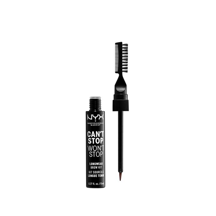 Nyx Professional Makeup Can't Stop Won't Stop Longwear Brow Kit Brunette - 0.27 Fl Oz, Adult Unisex