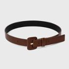 Women's Covered Buckle Belt With Flat Prong - A New Day Brown