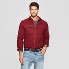 Men's Long Sleeve Pocket Flannel Button-down Shirt - Goodfellow & Co Berry Cobbler