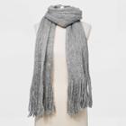 Women's Solid Blanket Scarf - Wild Fable Gray