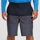 Target Men's Big & Tall Striped 10.5 Savy Hybrid Swim Shorts - Goodfellow & Co Black