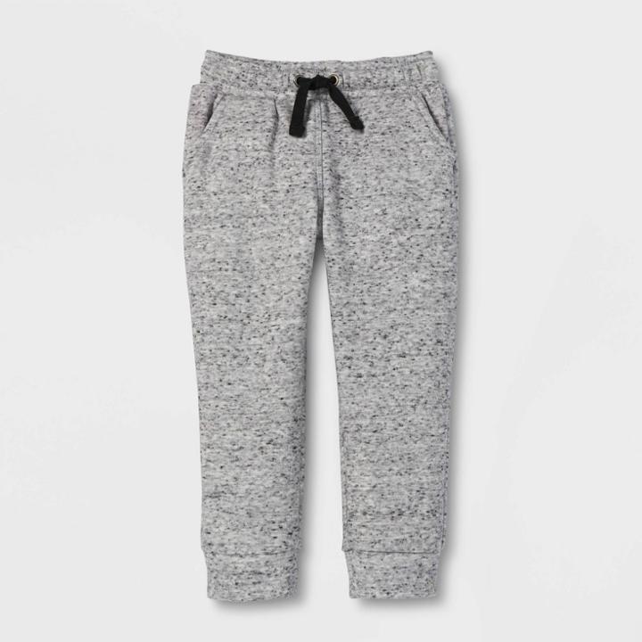 Toddler Boys' Velboa Knit Pull-on Jogger Pants - Cat & Jack Heather Gray