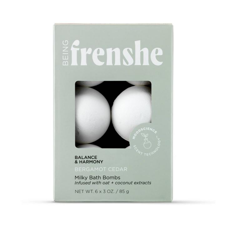 Being Frenshe Milky Moisturizing Bath Bomb Set With Essential Oils - Bergamot Cedar