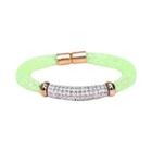 Women's Zirconite Fishnet Pave Bar Bracelet-mint Green,