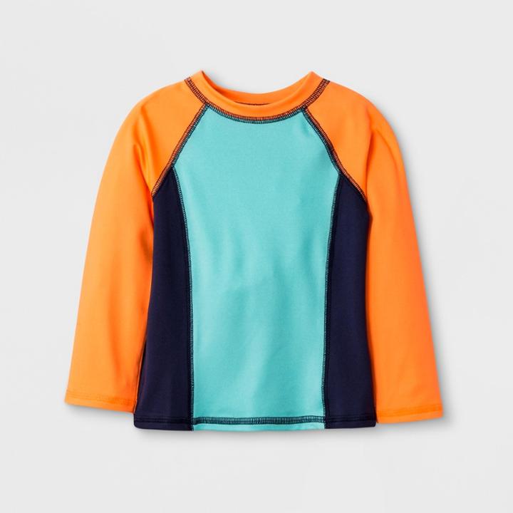 Baby Boys' Long Sleeve Rash Guard - Cat & Jack Orange