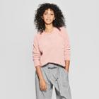 Women's Chenille Pullover - A New Day Snowbloom Rose