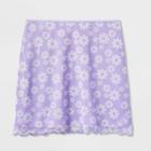Girls' Mesh Skirt - Art Class Light Purple Floral