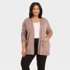 Women's Plus Size Cardigan - Ava & Viv Beige X