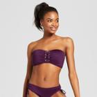 Women's Molded Cup Twist Bandeau Bikini Top - Mossimo Deep Plum Purple D/dd Cup