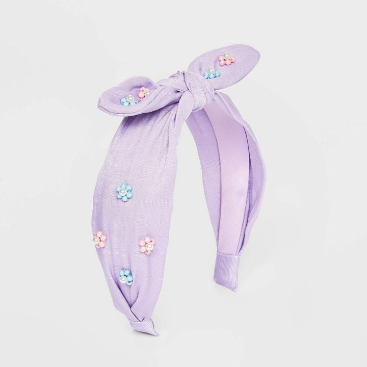 Girls' Floral Headband - Cat & Jack Purple