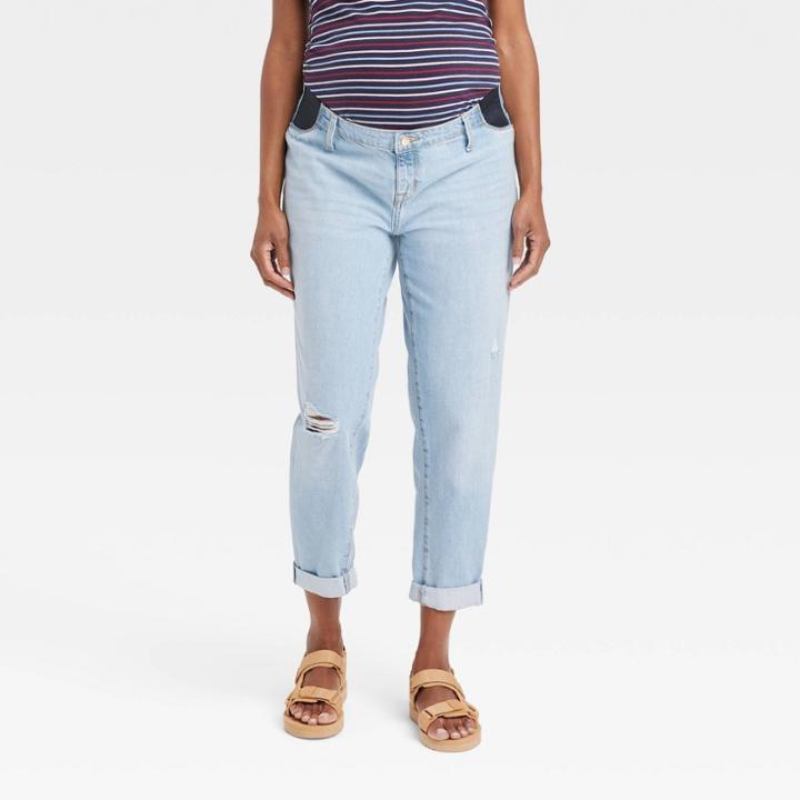 Under Belly Boyfriend Maternity Jeans - Isabel Maternity By Ingrid & Isabel