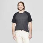 Men's Big & Tall Novelty Crew Short Sleeve T-shirt - Goodfellow & Co Black