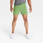 Men's 5 Lined Run Shorts - All In Motion Green