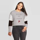 Women's Friends You're My Lobster Plus Size Cropped Long Sleeve T-shirt (juniors') - Athletic Heather 3x, Adult Unisex, Size: