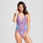 Vanilla Beach Women's Paradise High Leg Cheeky One Piece Swimsuit - Pink