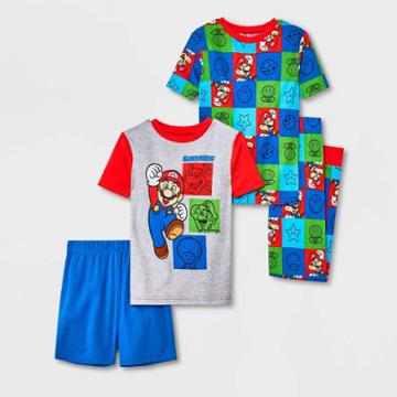 Boys' Nintendo Super Mario 4pc Pajama