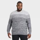 Men's Big & Tall Colorblock Crew Neck Pullover - Goodfellow & Co Cement Gray
