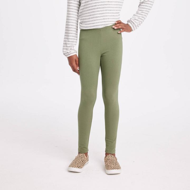 Girls' Leggings Pants - Cat & Jack Olive Green