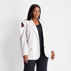 Women's Plus Size Open Shoulder Oversized Blazer - Future Collective With Kahlana Barfield Brown Cream