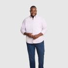 Van Heusen Men's Big & Tall Printed Classic Fit Long Sleeve Button-down Shirt - Purple/plaid