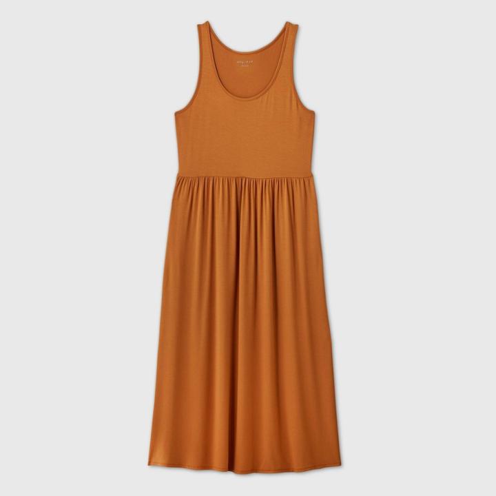 Women's Plus Size Sleeveless A-line Babydoll Dress - Ava & Viv Orange X