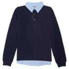 French Toast Boys' Knit 2 For 1 Uniform Polo Shirt - Navy (blue)