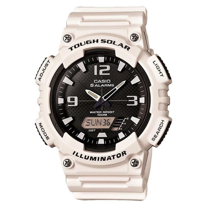 Men's Casio Solar Sport Combination Watch - Glossy White (aqs810wc-7avcf),
