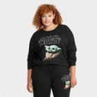 Women's Star Wars Plus Size Baby Yoda Graphic Sweatshirt - Black