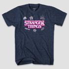 Men's Stranger Things Cymone Wilder Logo Short Sleeve Graphic T-shirt - Heathered Blue
