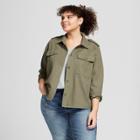 Women's Plus Size Military Jacket - Universal Thread Olive X, Green
