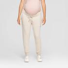 Maternity Drapey Jogger Pants - Isabel Maternity By Ingrid & Isabel Oatmeal Heather Xl, Oatmeal Grey